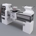 Industrial Lathe Machine With Precision Bed And Tool Rest Components 3d model