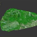 Natural Woodland Scene Component With Tree Stumps Stones And Green Grass