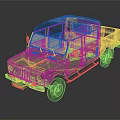 UAZ Beige Pickup Truck Exterior With Dark Roof And Off Road Features