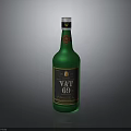 Green VAT 69 Whisky Bottle Featuring Classic Brand Label and Design