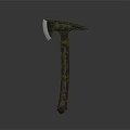 Modern Tactical Axe With Black Hollow Handle And Sharp Metal Blade