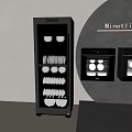 Minotli Modern Household Appliances With Illuminated Glass Door Cabinet And Built In Ovens