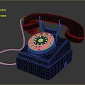 Vintage Rotary Dial Telephone Classic Electronic Appliance With Retro Black Design