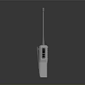 White Military Weapon Communication Device with Long Antenna Multiple Ports and Ventilation Holes