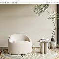 Modern Single Sofa Single Casual Sofa 3d model