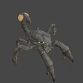 Game Movie Character Crab Like Creature With Glowing Yellow Eyes And Mechanical Claws