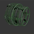 Industrial Black Mechanical Ring Component With Metal Rings Grooves And Connectors