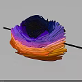 Vibrant Colorful Layered Knitted Hat Featuring Unique Gradient Design For Stylish Fashion Look