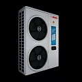 Haier Air Conditioner Fan with Two Black Fans White Outdoor Unit