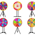 Colorful Prize Wheels With Stands And Various Designs For Event Activities