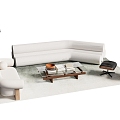 Modern Sofa Combination Sofa Coffee Table Chair 3d model