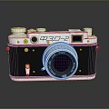 Vintage FED 2 Electronic Camera With White Black Body Lens Control Buttons And Reflection