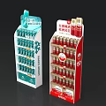 Colorful Retail Display Shelves With Multi Tiered Design For Beverage Bottles And Medicine Packages