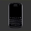 BlackBerry Smartphone Front View With Illuminated Screen And Physical Keyboard 3d model