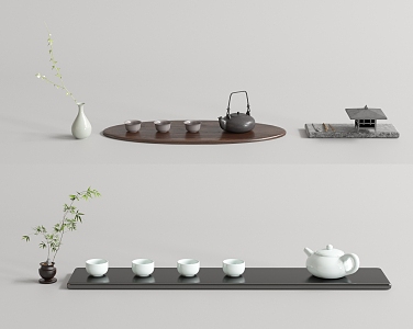 New Chinese Tea Set Teapot Tea Set 3d model