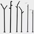 Outdoor Decorative Lights with Multiple Modern Black Pole Designs and Stylish Structures