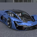 Stunning Futuristic Blue Supercar With Sleek Aerodynamic Design And Transparent Roof