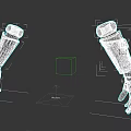 Blue Arm Sleeves 3D Model Design For Fashion Clothing Accessories