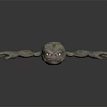 Game Movie Character Stone Like Floating Creature With Eyes Arms And Rough Grayish Brown Surface