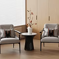 New Chinese-style Single Sofa Side Corner 3d model