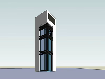 Modern Tower Exterior Design With Glass Facade White And Black Structure Multi Story Architectural Features 3d model
