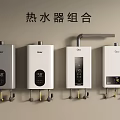 Modern Water Heater Collection as Daily Electrical Appliances with Various Designs and Screens