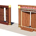 Traditional Wooden Storefront Entrance With Ornate Door Design Golden Accents And Columns