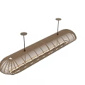 Elegant Modern Pendant Light With Fabric Shade And Metal Frame Design
