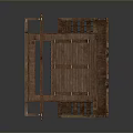 Traditional Wooden Structure Design With Platform Floor Railing And Pillars