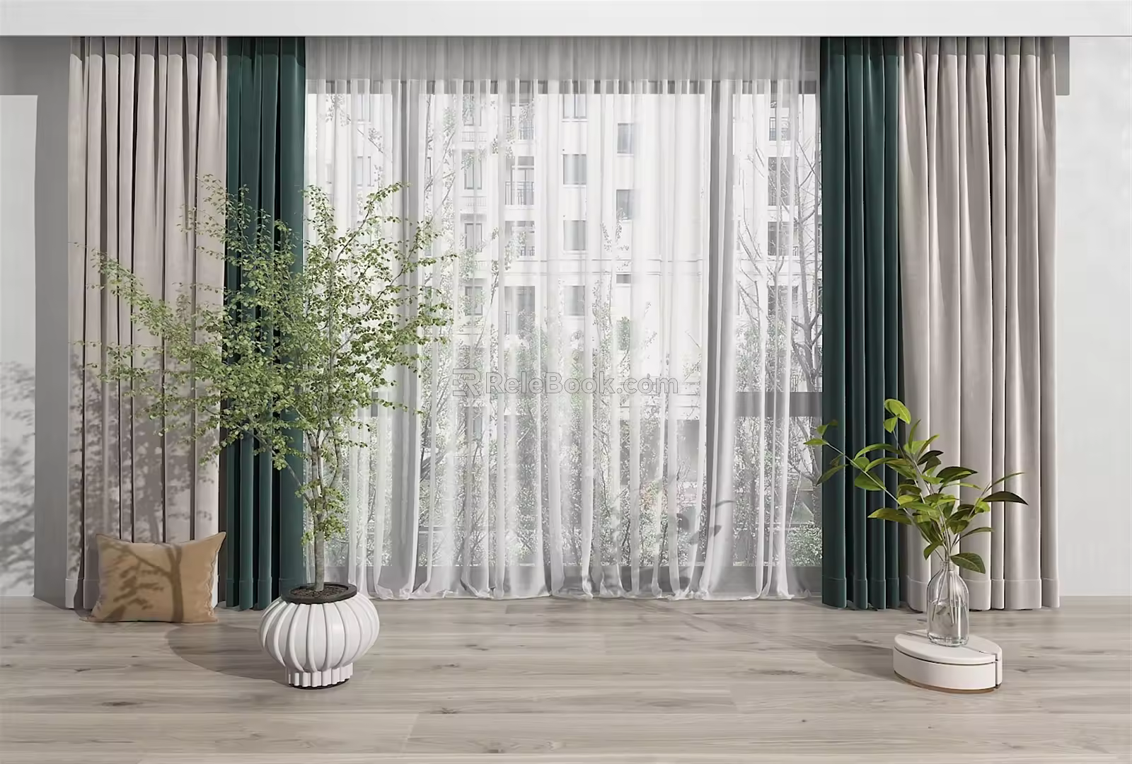 Modern Curtains 3d model