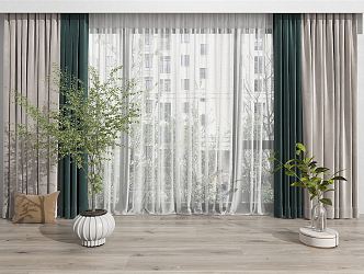 Modern Curtains 3d model