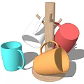 Modern Cup Combination 3d model