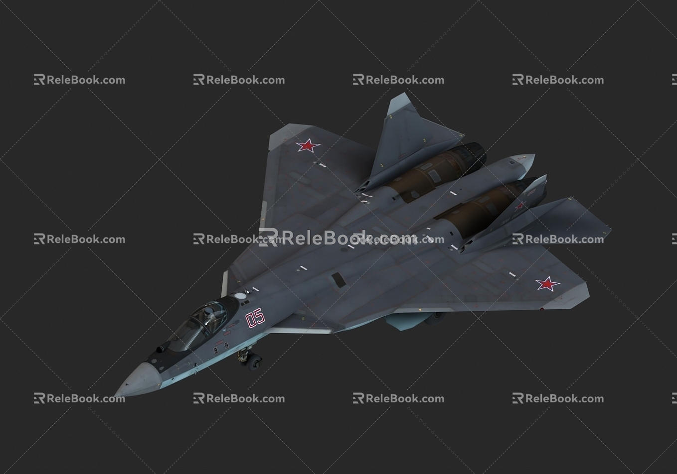 Su-57 aircraft 3d model