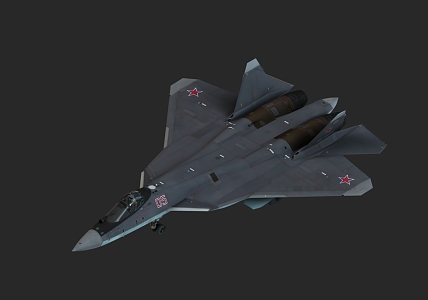 Su-57 aircraft 3d model