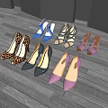 Fashionable Women's Shoes Collection With Leopard Print High Heels Colorful Sandals And Stylish Designs