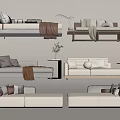 chaise longue combination 3d model