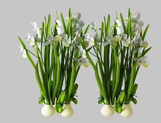 Modern garlic sprout 3d model