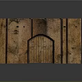 Cartoon Style Textured Wooden Crates with Metal Straps in Animated Scene