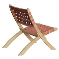 Natural Solid Wood Woven Strap Folding Outdoor Leisure Chair For Patio And Garden Daily Enjoyment