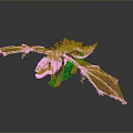 Fierce Dragon Creature With Fiery Red Scales And Extended Wings