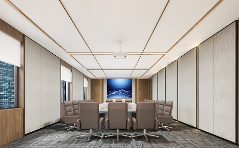 Modern Conference Room 3d model