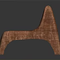 Modern Brown Textured Fabric Chair With Unique Sleek Design And Curved Legs