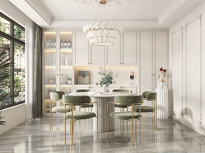 French Restaurant Home Restaurant 3d model