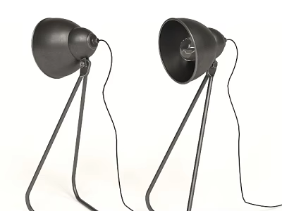 Modern Black Floor Lamp With Adjustable Metal Stand And Classic Design For Living Room 3d model