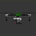 Aerospace Quadcopter Drone With Green Body Four Propellers For Space Exploration Missions