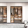 Modern Wardrobe Interior Design With Glass Doors Clothes And Storage Lighting