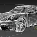 Red Modern Sports Car With World Map And Network Lines Background