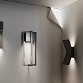 Modern Sleek Wall Lamps With Metal Frame And Glass Shade For Interior Lighting Decor