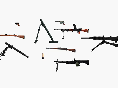 Modern guns. 3d model Modern guns. 3d model