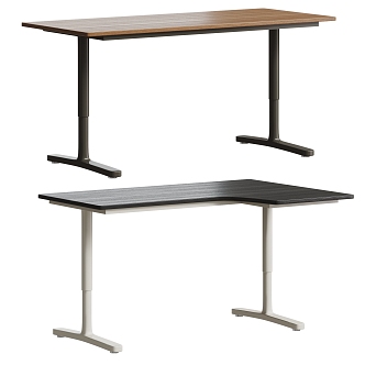 Modern Desk Lifting Table Office Desk 3d model